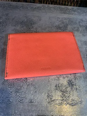 Fossil Orange and Brown Wallet Change Purse thumbnail 2