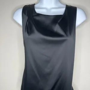 Vera Wang Lavendar Label Womens Asymmetrical Cocktail Dress in Black Size 4 thumbnail 2
