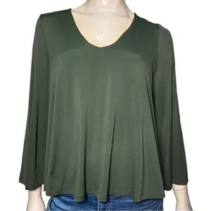 Susana Monaco Women’s Size XS Army Green Flared Sleeve Long Sleeve Top thumbnail 1