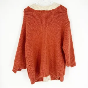 POL Chunky‎ Knit Longline Cardigan Women's Size S Orange Academia thumbnail 3