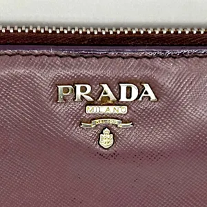 Prada Purple Saffiano Leather Zippy Wallet thumbnail 3