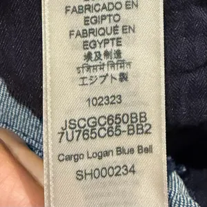7 For All Mankind Cargo Jeans Size 27 Dark Blue Denim Logan Straight Leg Y2K thumbnail 9