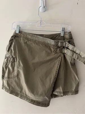 Anthropologie Hei Olive Green Cargo Utility‎ Skort thumbnail 2