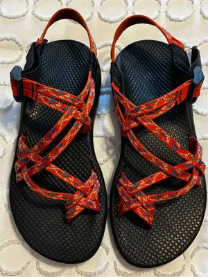 Chacos Z2 X Cloud Sandal in Botanic Spicy Orange size 9 thumbnail 2