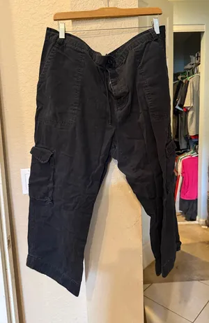 GAP Factory Black Cargo Pants Size 20 thumbnail 1