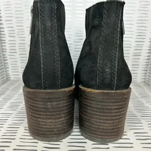 Lucky Brand LK-ROQUEE Black Suede Double Zip Ankle Booties Sz 9M/39 Boho Grunge thumbnail 8