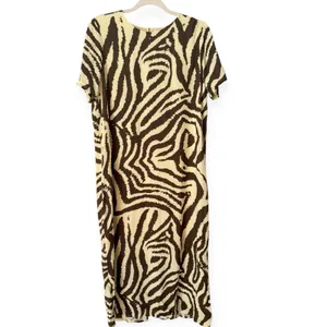 Corey Lynn Calter Brown Zebra Maxi Tee Dress Anthropologie Size Small thumbnail 4