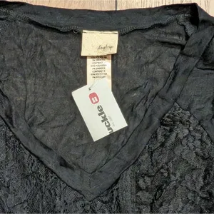 DAYTRIP Shirt NWT L Large Black Lace Lacy Tunic Top NEW Made in USA The Buckle thumbnail 2