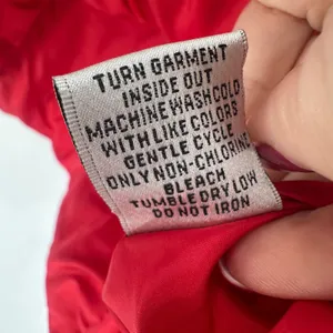 Talbots Women's Red Goose Down‎ Puffer Vest Belted Collar Quilted Fill Size L thumbnail 6