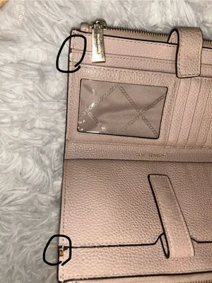 Michael Kors pebbled leather wristlet wallet pinkish tan with gold-tone hardware thumbnail 10