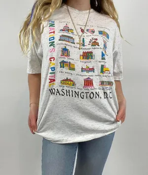 Vintage Washington DC Graphic T-Shirt thumbnail 2
