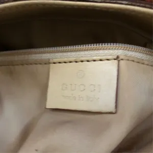 Gucci Vintage Shoulder Bag Purse 001.3875 Jackie Gg Beige Tan Leather Logo Handbag thumbnail 3