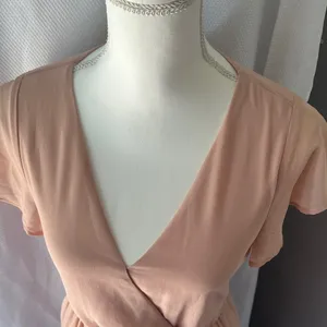 Lulu's Peach V-Neck Maxi Dress thumbnail 3