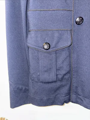 Sanctuary Navy Double-Breasted Military Utility Jacket thumbnail 4