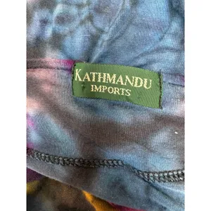 Kathmandu Imports Tie Dye Boho Midi Dress Multicolor Long Sleeve Flowy Indie OS thumbnail 3