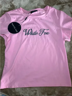 White Fox Pink Baby Tee thumbnail 1