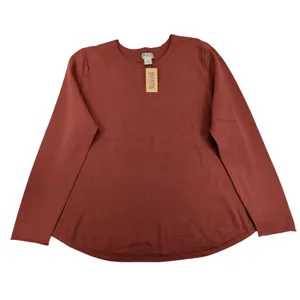 Duluth Trading Womens Shiftless Crewneck Sweater‎ XXL Henna Red Brown 82805 NEW thumbnail 1