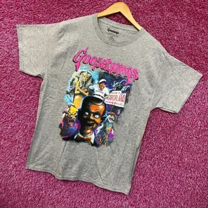 Goosebumps RL Stine Horror Series Cover Art Collage Tee L thumbnail 3