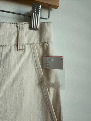 Free People Sunday Skies Wide Leg Sailor Pants NWT Size 2 Natural Cotton thumbnail 8