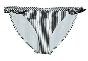 Aerie Bikini Bottoms Black White‎ Stripe Ruffle Gingham Size M thumbnail 1