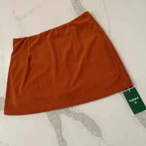 Halara NWT High Waisted 2-in-1 A Line Mini Corduroy Skort Women’s XL Baked Clay thumbnail 8