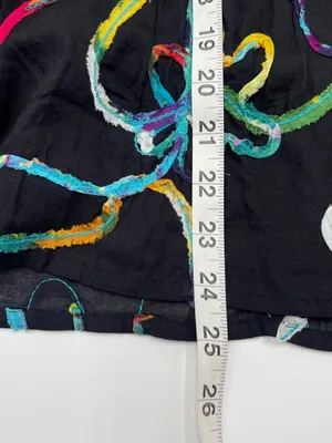 Lifestyle Scribble Cotton Midi Skirt Hippie Sz Small Colorful Teacher Colorful thumbnail 9