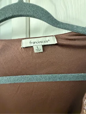 Francesca's Collections BronzeLightweight Knit Top thumbnail 3