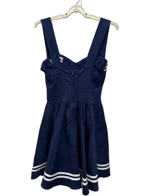 Hell Bunny Navy White Sailor Mini Dress Women's Size S thumbnail 6