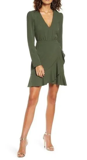 Ali & Jay Green Wrap Dress thumbnail 1