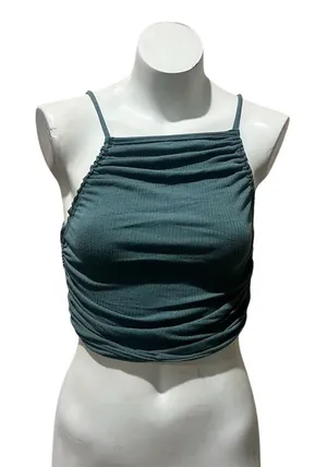 Out from under urban outfitters Women's Green Halter Knit Tank Top Size M Casual thumbnail 1