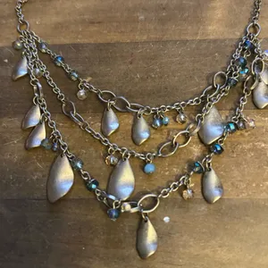 Vintage Loft triple strand layered charm necklace thumbnail 7