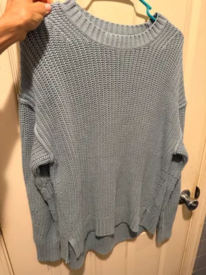 American Eagle Green Knit Sweater small thumbnail 1