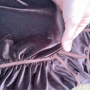 PrettyLittleThing Chocolate Brown Velvet Ruched Corset Mini Party Dress 12 thumbnail 10