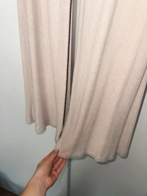 Tan Ribbed Sweater Foldover Pant - Altar’d State thumbnail 5