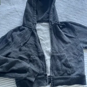 Grey Brandy Melville Zip-Up Cropped thumbnail 1