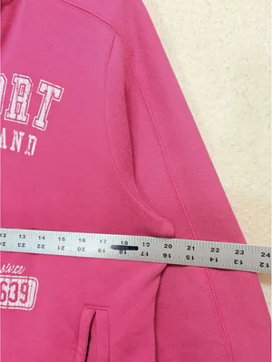 Artisan L Pink Newport Rhode Island Full Zip Fleece Sweatshirt Jacket Graphic thumbnail 7