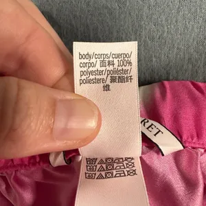 Victorias Secret Satin Pajama Pants Wom‎ XS Pink Rose Stripe Sides Pull On Sleep thumbnail 5