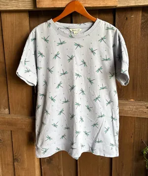 Coldwater Creek Light Blue Dragonfly Thick Tee thumbnail 1