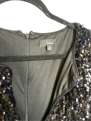 ✨ Lulus‎ Fabulous Sparkle Black Sequin Cutout Long Sleeve Mini Dress Small ✨ thumbnail 4