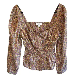 J. Crew Cinched Waist Organic Cotton Top in Liberty Busy Izzy Fabric - size 10 thumbnail 2