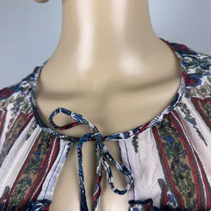Twelfth Street By Cynthia Vincent‎ Peasant Blouse Silk Long Sleeve Size Sz L thumbnail 4