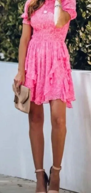 Pink Ruffle Dress  thumbnail 1