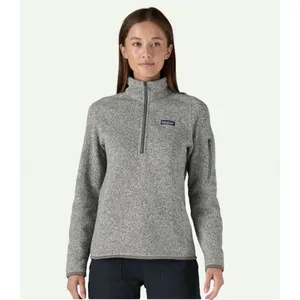 Patagonia Women's Better Sweater 1/4-Zip Fleece Pullover Light Gray Small thumbnail 9