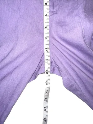 Alice + Olivia Dylan Linen Blend High Waist Wide Leg Purple Pants 0 in Solstice thumbnail 10