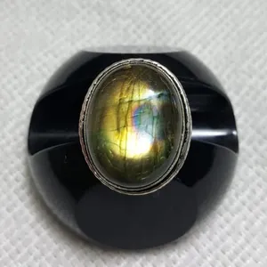Sterling Silver 925 Silver Labradorite Natural Gemstone Ring Size -8.75 RGN-269 thumbnail 1