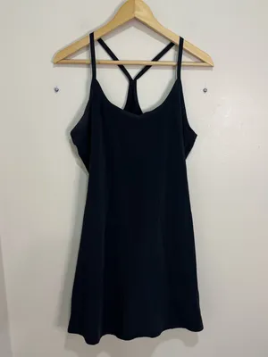 Outdoor Voices Exercise Black Mini Dress Built in‎ Shorts Size L athleisure chic thumbnail 2