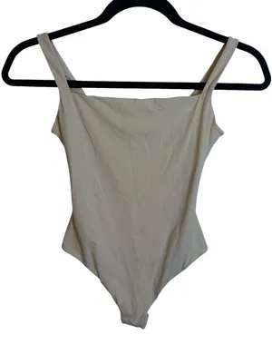 Skims Beige Square Neck Thong Bodysuit thumbnail 1