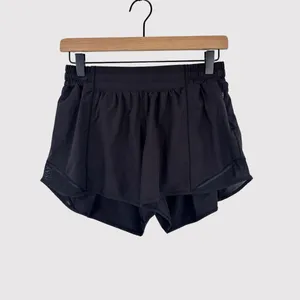 Lululemon Women Shorts Black Hotty Hot Athletic Lined High Rise Stretch Size 8 thumbnail 3
