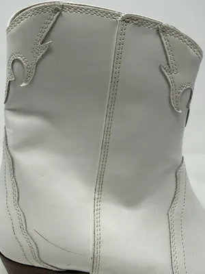 Free People New Frontier Western Cowboy Boot Womens 6.5 White Patent Leather NWT thumbnail 5