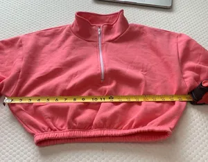 American Apparel Crop top sweater long sleeve top athletic cozy cute Los Angeles apparel thumbnail 2